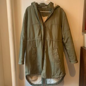 Green Military Parka - Size M
